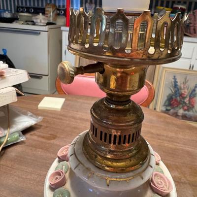 2 Vintage Ceramic and Brass Lamps