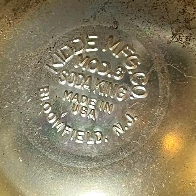 Lot 228: Vintage Entertaining Lot - Kromex Ice Bucket, Soda King Seltzer Bottle, Inland Glass Coffee Carafe, Condiment Tray