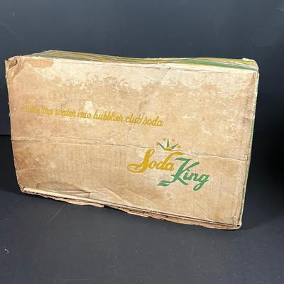 Lot 228: Vintage Entertaining Lot - Kromex Ice Bucket, Soda King Seltzer Bottle, Inland Glass Coffee Carafe, Condiment Tray