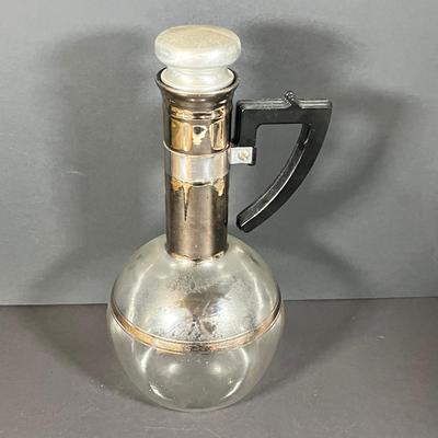 Lot 228: Vintage Entertaining Lot - Kromex Ice Bucket, Soda King Seltzer Bottle, Inland Glass Coffee Carafe, Condiment Tray