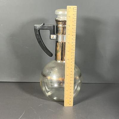 Lot 228: Vintage Entertaining Lot - Kromex Ice Bucket, Soda King Seltzer Bottle, Inland Glass Coffee Carafe, Condiment Tray