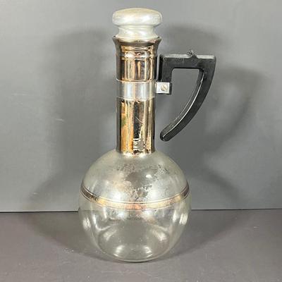 Lot 228: Vintage Entertaining Lot - Kromex Ice Bucket, Soda King Seltzer Bottle, Inland Glass Coffee Carafe, Condiment Tray