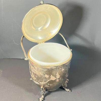 Lot 229: Vintage Cocktail Lot - Silverplate Ice Bucket, MCM Rooster Cocktail Shaker, Bitters Bottles and More