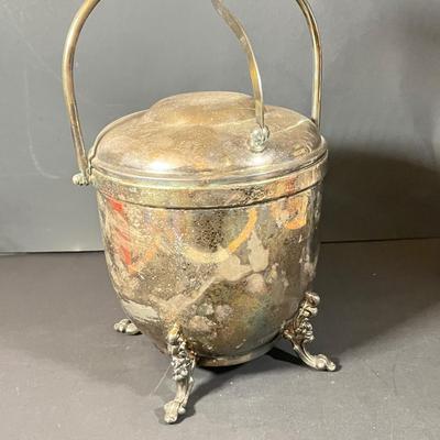 Lot 229: Vintage Cocktail Lot - Silverplate Ice Bucket, MCM Rooster Cocktail Shaker, Bitters Bottles and More