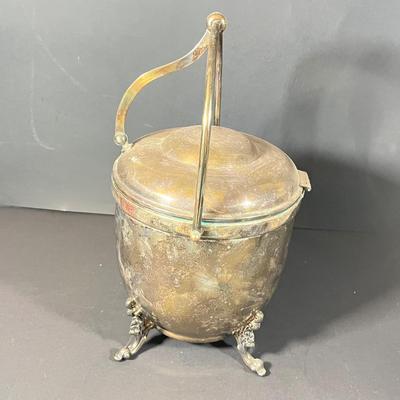 Lot 229: Vintage Cocktail Lot - Silverplate Ice Bucket, MCM Rooster Cocktail Shaker, Bitters Bottles and More