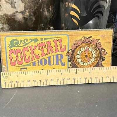 Lot 229: Vintage Cocktail Lot - Silverplate Ice Bucket, MCM Rooster Cocktail Shaker, Bitters Bottles and More