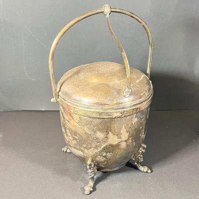 Lot 229: Vintage Cocktail Lot - Silverplate Ice Bucket, MCM Rooster Cocktail Shaker, Bitters Bottles and More