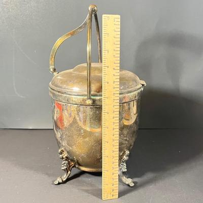 Lot 229: Vintage Cocktail Lot - Silverplate Ice Bucket, MCM Rooster Cocktail Shaker, Bitters Bottles and More