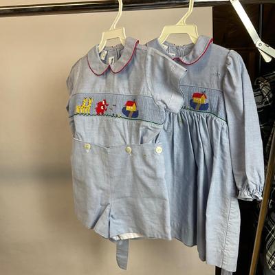 Z718 Vintage Matching Boy and Girl Toddler Clothes