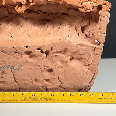 Lot 230: Signed Clay Sculpture