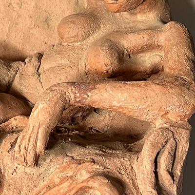 Lot 230: Signed Clay Sculpture