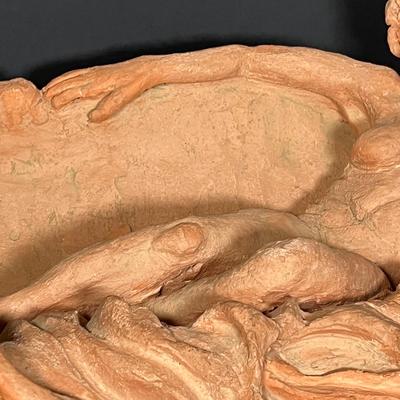 Lot 230: Signed Clay Sculpture