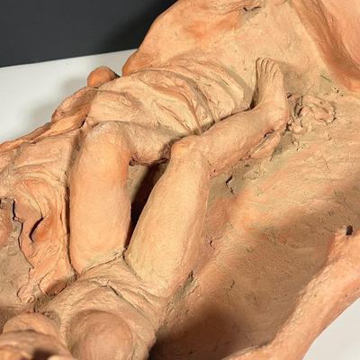 Lot 230: Signed Clay Sculpture