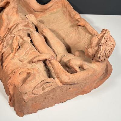 Lot 230: Signed Clay Sculpture