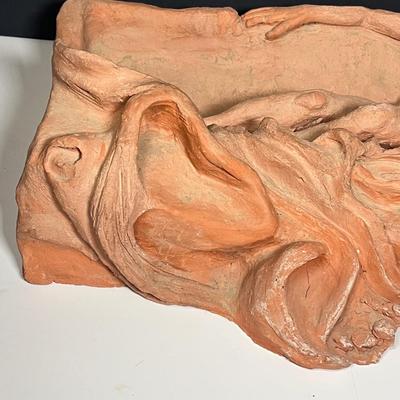 Lot 230: Signed Clay Sculpture