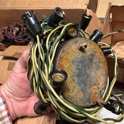 Vintage Sylvania Fluorescent Christmas Bulbs and Sockets