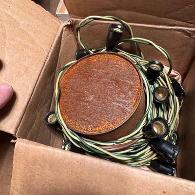 Vintage Sylvania Fluorescent Christmas Bulbs and Sockets