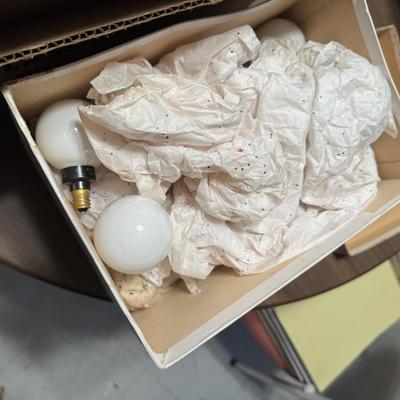 Vintage Sylvania Fluorescent Christmas Bulbs and Sockets