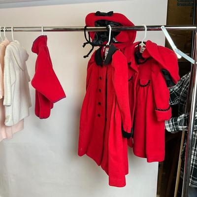 Z719 Vintage Girls Toddler Winter Coats and Clothing Lot