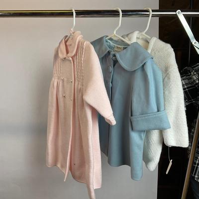 Z719 Vintage Girls Toddler Winter Coats and Clothing Lot