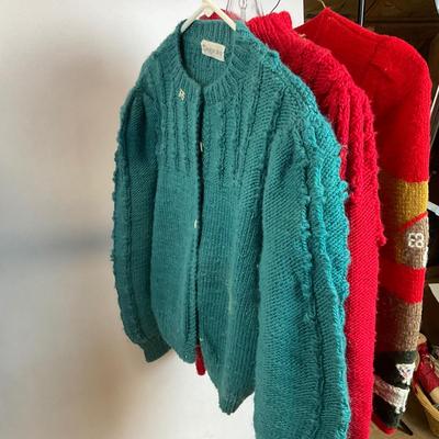 Z725 Lot of Vintage Handknitted Sweater/ Cardigans