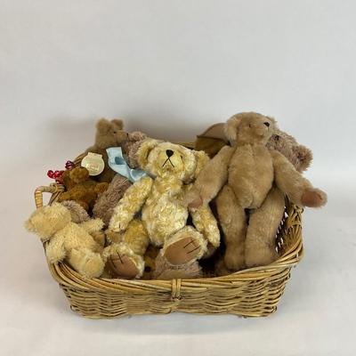 Z728 Lot of Vintage Jointed Teddy Bears