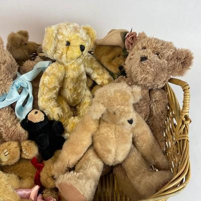 Z728 Lot of Vintage Jointed Teddy Bears