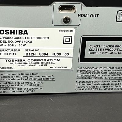 Lot 237: Toshiba DVD Player /VCR Combo - Model DVR670KU