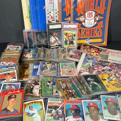 Lot 240: Big Lot of Sports Memorabilia - Cards -Some Graded, World Series Programs and More, Baseball, Football, Basketball