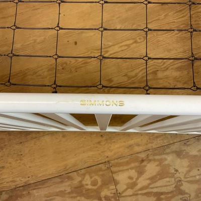 Z751 Simmons White Baby Crib with Perfect Sleeper Mattress and Accessories