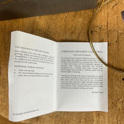 Z759 Michael Abram Little Lamb Christmas Ornament with Box