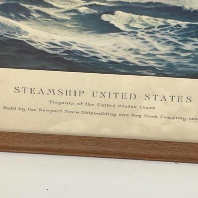 Lot 430: Framed Print of the "Steamship United States" Painted by Thomas Skinner