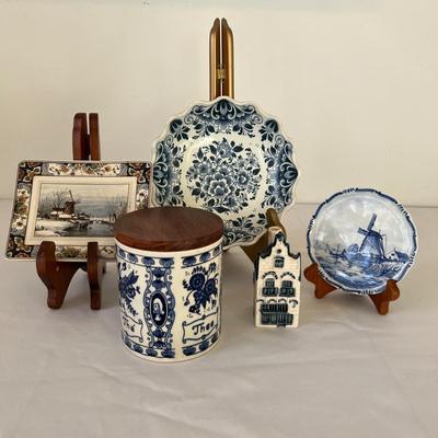 Delfts Tea Canister, Decorative Plates & More (DR-RG)