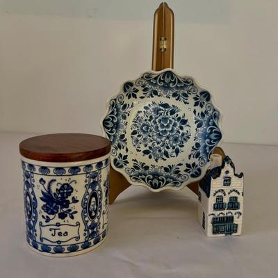 Delfts Tea Canister, Decorative Plates & More (DR-RG)