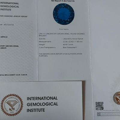 Lab Grown Spinel IGI CERTIFIED