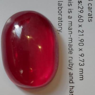 GIA CERTIFIED LAB GROWN RUBY