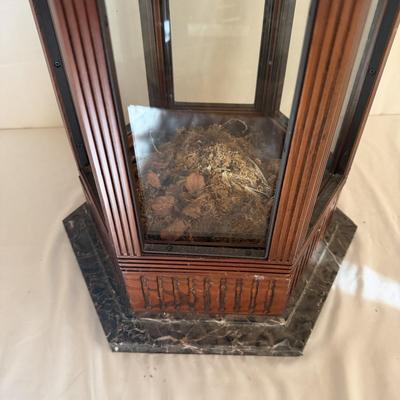 Decorative Bird Cage With Stone Base (LR-MG)