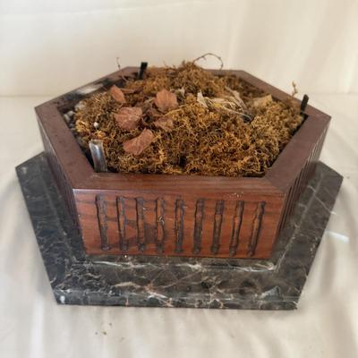 Decorative Bird Cage With Stone Base (LR-MG)