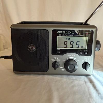 Sharper Image Clock/Thermometer, AM/FM Radio & More (LR-MG)