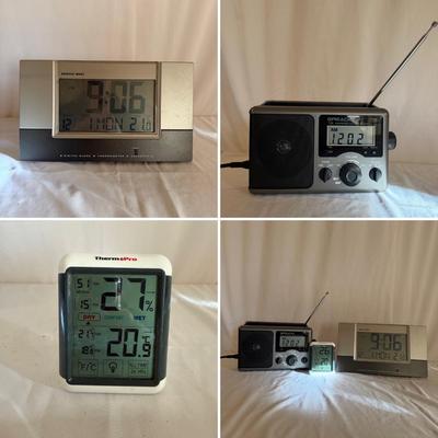 Sharper Image Clock/Thermometer, AM/FM Radio & More (LR-MG)