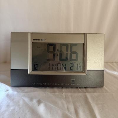 Sharper Image Clock/Thermometer, AM/FM Radio & More (LR-MG)