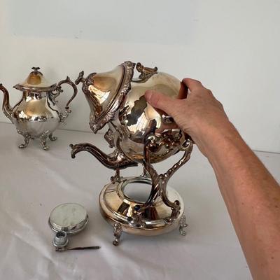 Victorian Style Tilting Tea Kettle & More Silverplate (DR-RG)