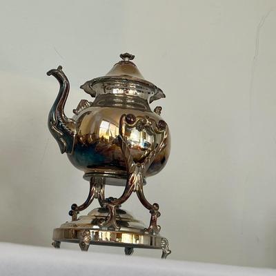 Victorian Style Tilting Tea Kettle & More Silverplate (DR-RG)