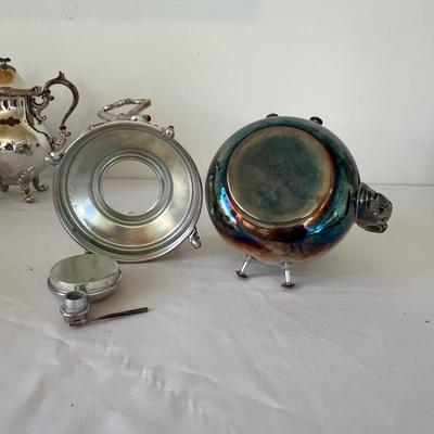 Victorian Style Tilting Tea Kettle & More Silverplate (DR-RG)