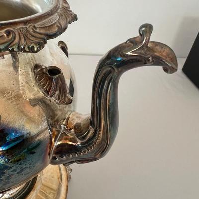 Victorian Style Tilting Tea Kettle & More Silverplate (DR-RG)
