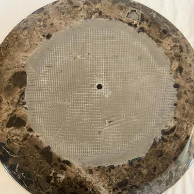 Pedestal Knoll Table With Stone Top (D-MG)