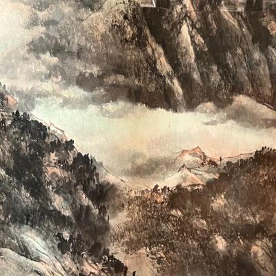 Large Asian Landscape Painting (DR-RG)