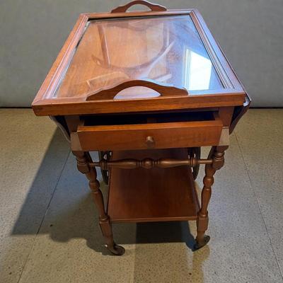 Sale Photo Thumbnail #793: Vintage Tea Cart with Removable Glass Top