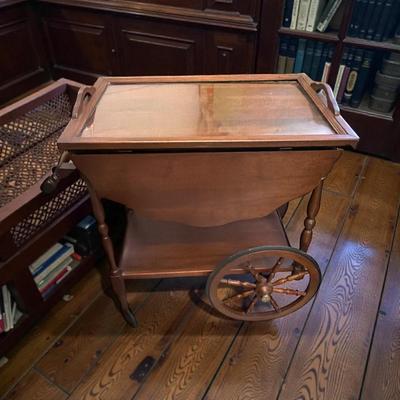 Sale Photo Thumbnail #791: Vintage Tea Cart with Removable Glass Top