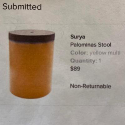 Two Surya Palominas Ceramic Stools (D-MG)